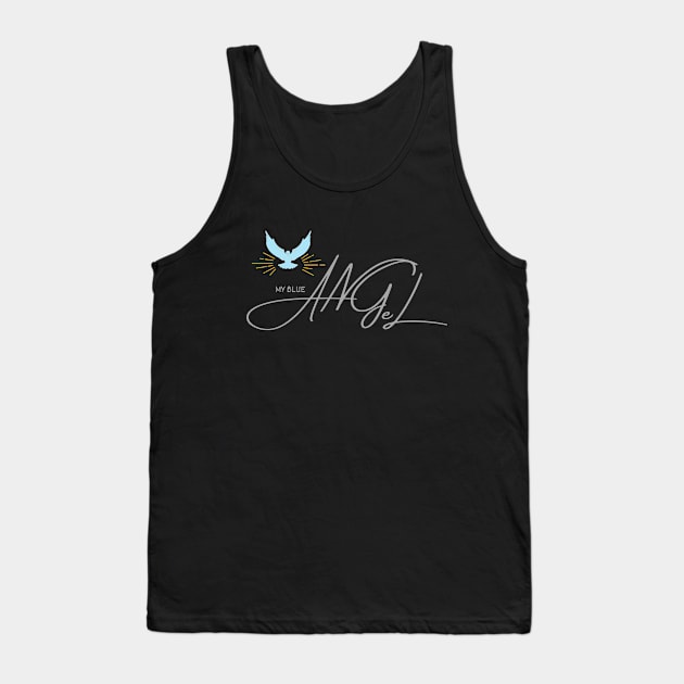 My Blue Angel Tank Top by Color by EM